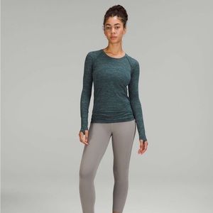 New no tags Lululemon Swiftly Long Sleeve Shirt Wee Are From Space Green Jasper